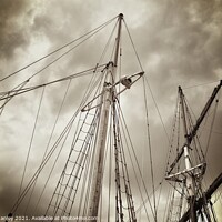 Buy canvas prints of Tall Ship Masts..misc  by Elaine Manley