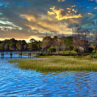 Buy canvas prints of Bridge Over the Alligator Pond in Florida  US by Elaine Manley