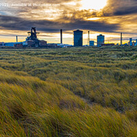 Buy canvas prints of Redcar Steelworks at dusk by Greg Marshall