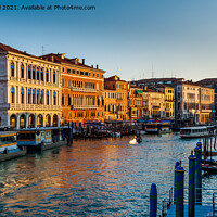 Buy canvas prints of Grand Canal in Venice at dusk  by Greg Marshall