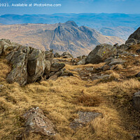 Buy canvas prints of View of The Langdale Pikes, Lake District by Greg Marshall