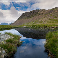Buy canvas prints of Bowfell from Three Tarns Crinkle Crags Lake District by Greg Marshall