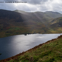 Buy canvas prints of Sun dapples over Crummock Water from Rannerdale Knotts by Greg Marshall