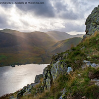 Buy canvas prints of From crags overlooking Crummock Water from Rannerdale Knotts by Greg Marshall