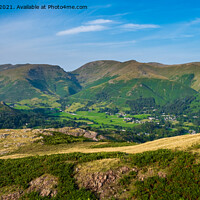 Buy canvas prints of Grasmere from Silver How, Lake District by Greg Marshall