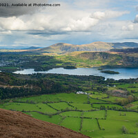 Buy canvas prints of Keswick and Derwent Water from near Cat Bells, Lake District by Greg Marshall
