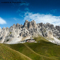 Buy canvas prints of Mountain peaks Via Ferrata near Paso Gardena, Dolomites Italy by Greg Marshall