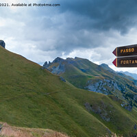 Buy canvas prints of This way to Passo Fedaia Dolomites Italy by Greg Marshall