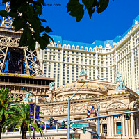 Buy canvas prints of The Paris Hotel and Eiffel tower in Las Vegas strip, Nevada by Greg Marshall