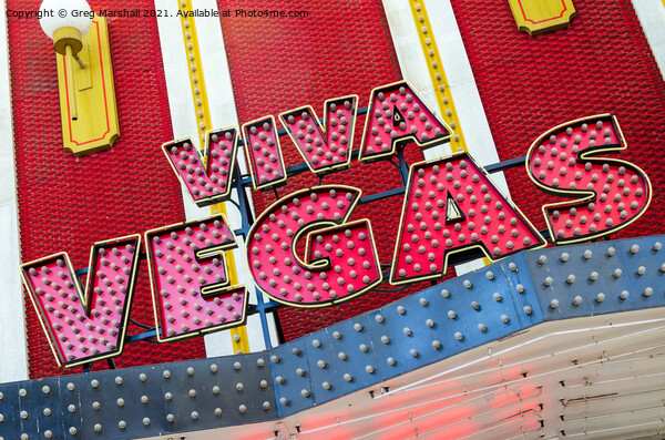 Viva Las Vegas sign dayight Picture Board by Greg Marshall