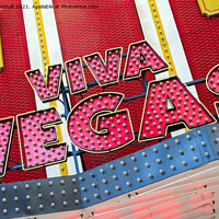 Buy canvas prints of Viva Las Vegas sign dayight by Greg Marshall