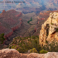Buy canvas prints of The Grand Canyon looking down on a trail in Nevada, USA by Greg Marshall