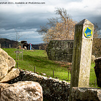 Buy canvas prints of Coast to Coast long distance walk signpost  by Greg Marshall