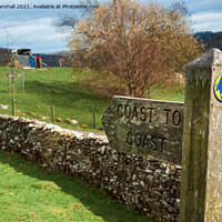 Buy canvas prints of Coast to Coast long distance walk signpost   by Greg Marshall