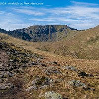 Buy canvas prints of Helvellyn Catstye Cam Panorama lake District by Greg Marshall