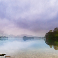 Buy canvas prints of Grasmere Lake District by pastel mist by Greg Marshall