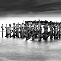 Buy canvas prints of Abandoned jetty Redcar, South Gare by Greg Marshall
