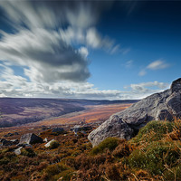 Buy canvas prints of Slow moving clouds over Dales by Greg Marshall