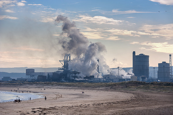 Redcar Steel works South Gare Picture Board by Greg Marshall