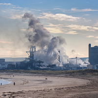 Buy canvas prints of Redcar Steel works South Gare by Greg Marshall
