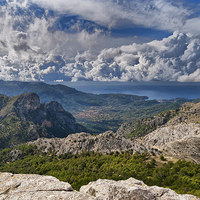 Buy canvas prints of Soller Mallorca from Puig Ofre by Greg Marshall