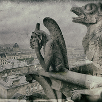 Buy canvas prints of Stryga Gargoyle Notre-Dame Paris by Greg Marshall