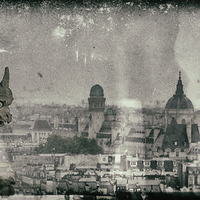 Buy canvas prints of Horned Gargoyle Notre-Dame Paris by Greg Marshall