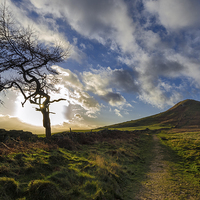 Buy canvas prints of Roseberry Topping Winter Blue Skies by Greg Marshall