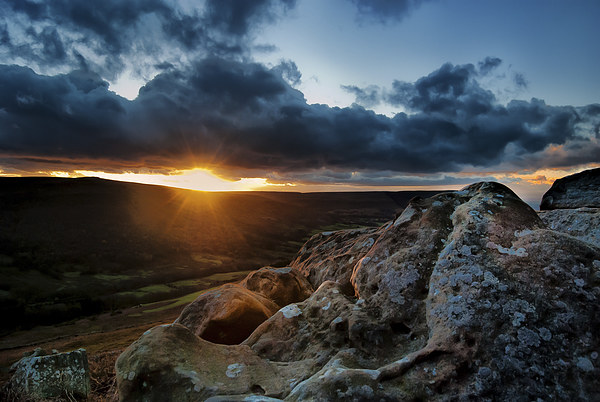 Sunset over Scugdale North Yorkshire Picture Board by Greg Marshall