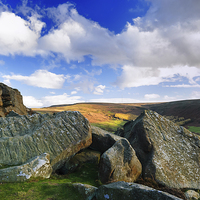 Buy canvas prints of Boulders at Scugdale North Yorkshire by Greg Marshall