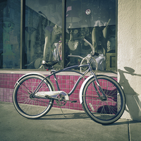 Buy canvas prints of Fixie bike Huntington Beach USA by Greg Marshall