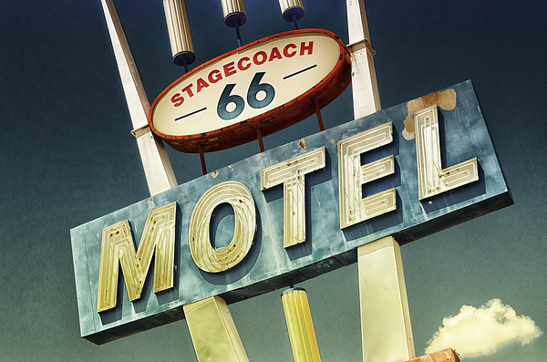 Route 66 Motel Seligman USA Picture Board by Greg Marshall