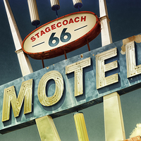 Buy canvas prints of Route 66 Motel Seligman USA by Greg Marshall
