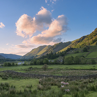 Buy canvas prints of  Sunset over Hartsop Lake District England by Greg Marshall