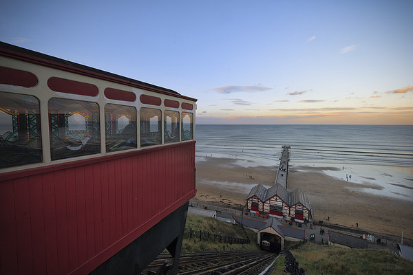  Saltburn furnicular railway and pier Picture Board by Greg Marshall