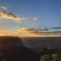 Buy canvas prints of Grand Canyon Sunset starburst  by Greg Marshall