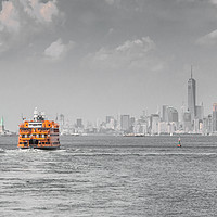 Buy canvas prints of Staten Island Ferry Big Orange NYC by Greg Marshall