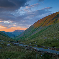 Buy canvas prints of Sunset over Kirkstone Pass Lake District by Greg Marshall