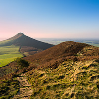 Buy canvas prints of Roseberry Topping Evening glow by Greg Marshall
