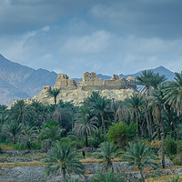 Buy canvas prints of Old fort near Wadi Hoqain, Muscat, Oman by Greg Marshall