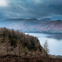 Buy canvas prints of Derwentwater advancing storm clouds Lake District by Greg Marshall