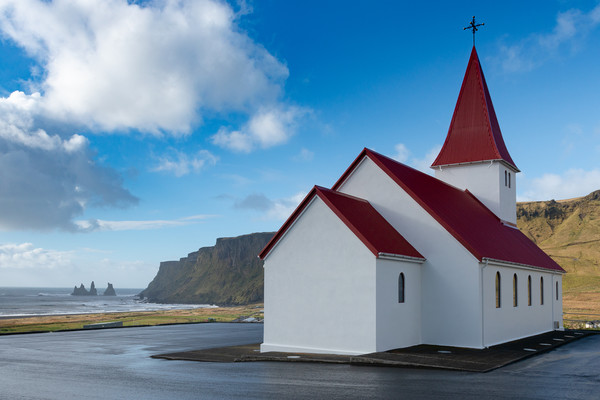 Church at Vik, Iceland Picture Board by Greg Marshall