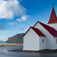 Buy canvas prints of Church at Vik, Iceland by Greg Marshall