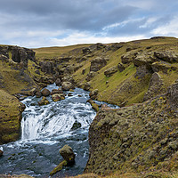Buy canvas prints of hiking the Fimmvörðuháls trail Icland by Greg Marshall