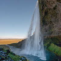 Buy canvas prints of Seljalandsfoss waterfall Iceland by Greg Marshall