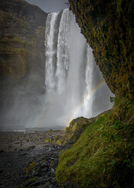 Skogafoss Rainbow waterfall Picture Board by Greg Marshall