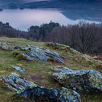 Buy canvas prints of Derwentwater pastel mist sunset by Greg Marshall