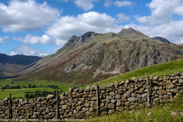 The Langdale Pikes Picture Board by Greg Marshall