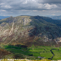 Buy canvas prints of The Langdale Pikes from Bowfell by Greg Marshall