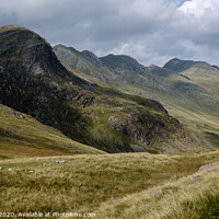 Buy canvas prints of Crinkle Crags and Bow Fell, Lake District by Greg Marshall